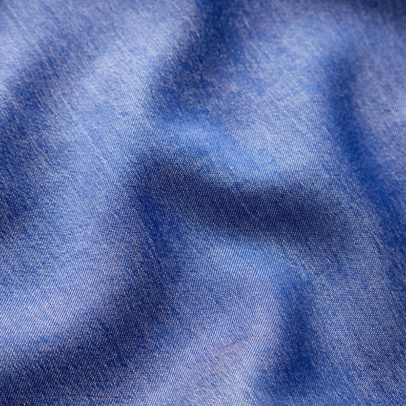 viskos chambrey enfärgad – jeansblå,  image number 2