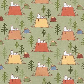 Bomullspoplin licenstyg Snobben & Woodstock tältar | Peanuts ™ – pistage, 