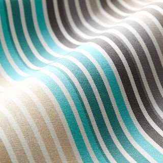 Outdoortyg Canvas ränder färggradient – turkos/grått, 
