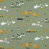 Bomullspoplin bondgårdsdjur | Poppy Fabrics – pinjegrön,  thumbnail number 1