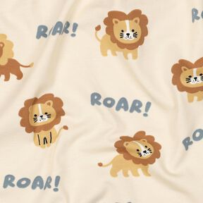 Bomullsjersey lejon | Poppy Fabrics – ljusbeige/rådjursbrun,  Bomullsjersey lejon | Poppy Fabrics – ljusbeige/rådjursbrun,