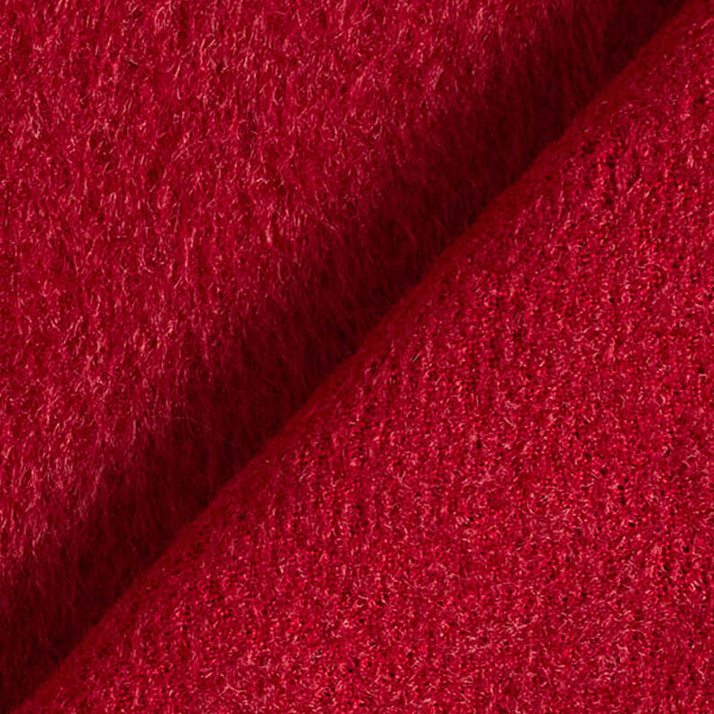 Fluffigt stickat kapptyg enfärgat – kaminrött,  image number 3