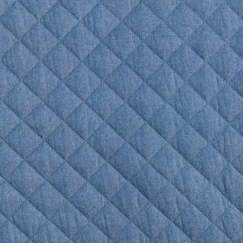 quiltat tyg chambray enfärgat – jeansblå,  image number 1
