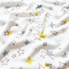 Mysfleece Färgglada stjärnor – elfenbensvit/solgult, 