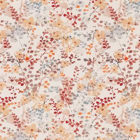 Bomullspoplin Små höstgrenar | Katia Fabrics – natur/kaminröd, 