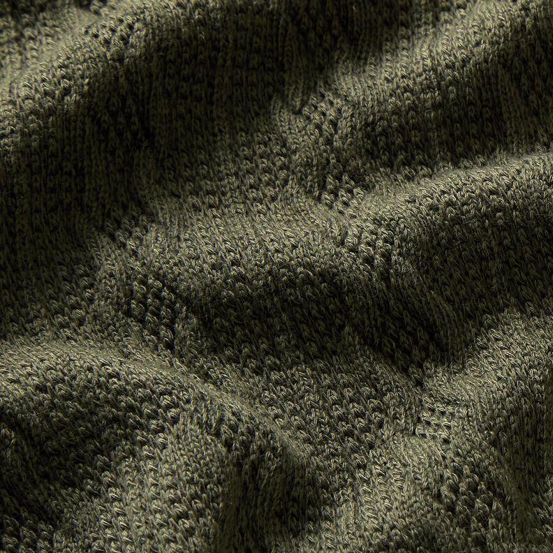 Stickat tyg flätat mönster – mörk furu, image number 5