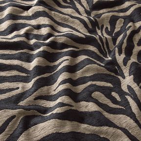 Stoppningstyg Jacquard zebra – khaki/svart, 