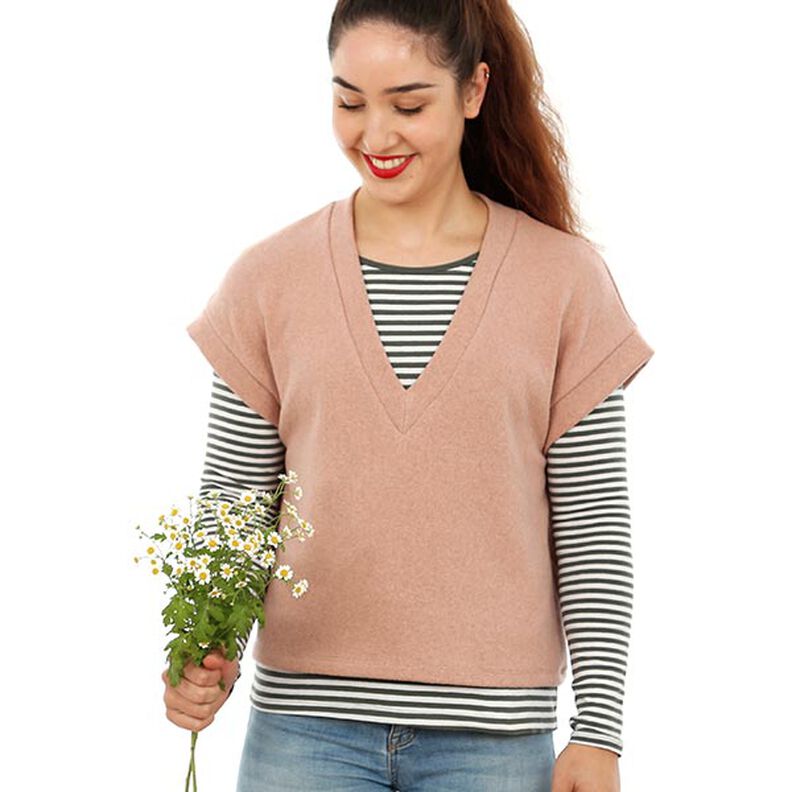 FRAU ULLI - kort slipover med V-ringning, Studio Schnittreif | XS - XXL,  image number 7