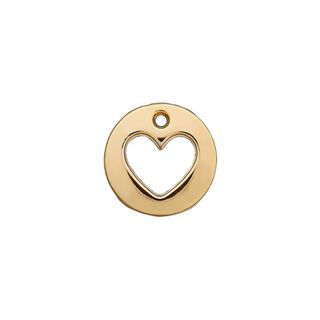 Dekorationsdetalj Hjärta [ Ø 12 mm ] – guld, 