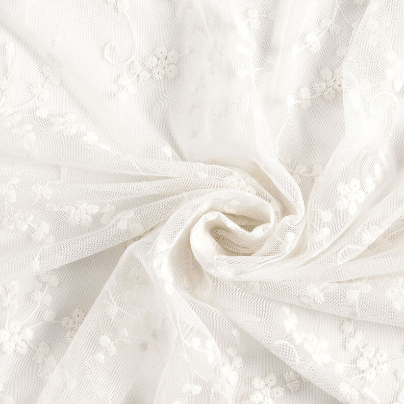 tyllspets små blommor – vit,  image number 4
