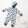 Alpfleece akvarellstjärnor – natur/indigo,  thumbnail number 6
