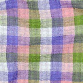 Muslin/Dubbel-krinkelväv Rutigt Dubbelsidigt | Poppy Fabrics – rosa/lavender, 
