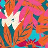 French Terry Sommarsweat stora blommor – petrol,  thumbnail number 5