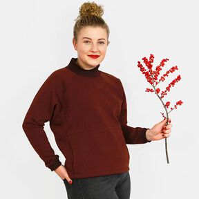 FRAU BETTI Fladdermuströja med magväska och ståkrage | Studio Schnittreif | XS-XXL, 