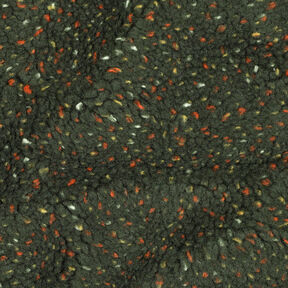 Teddyplysch Tweed Melange | Poppy Fabrics – mörkgrön, 