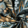 Dekorationstyg Halvpanama Paisley-blad – blågrått,  thumbnail number 3