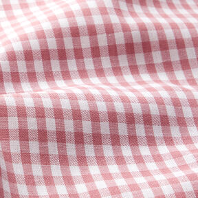Bomullstyg Vichy rutig 0,5 cm – gammalt rosa/vit, 