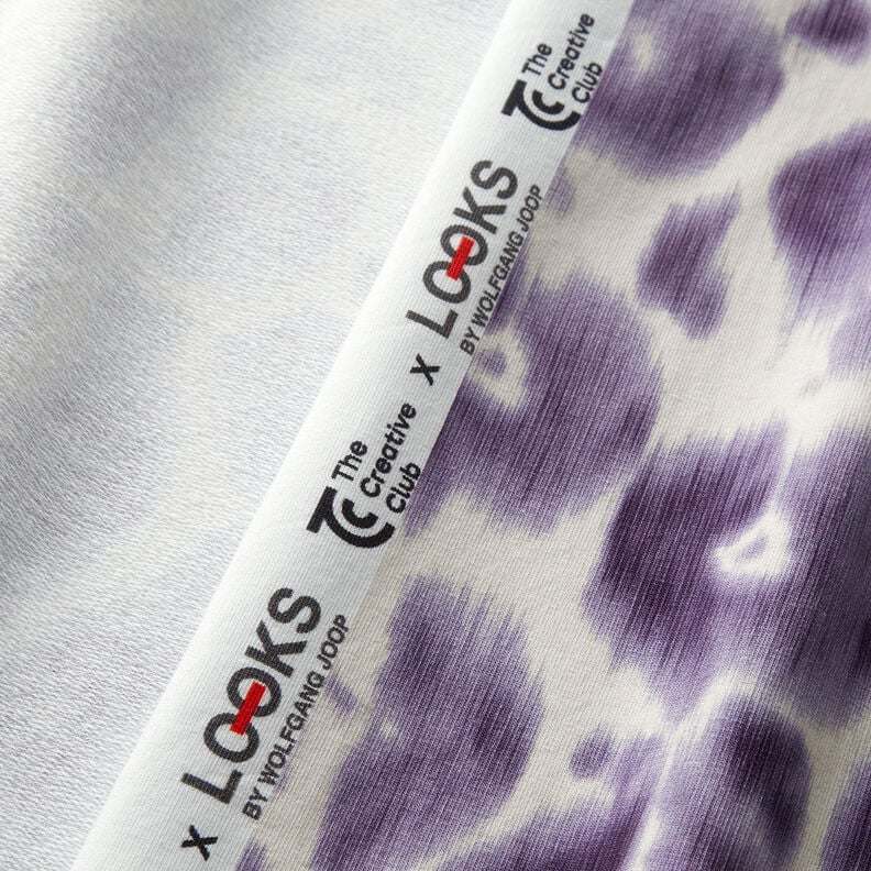 GOTS French Terry Leopardmönster i batik | TCC x LOOKS by Wolfgang Joop – lila/kräm,  image number 4