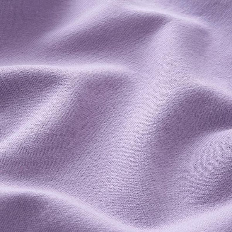 Lätt bomullssweat enfärgad – fläder, image number 4