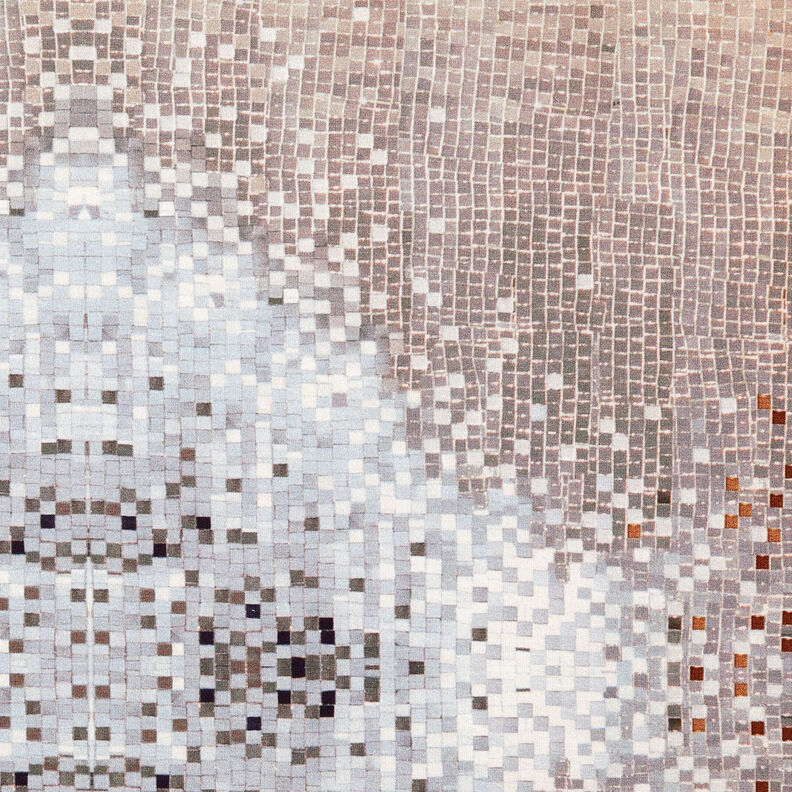 GOTS Bomullsjersey Mosaik | TCC x LOOKS by Wolfgang Joop – karamell/mörk gråbrun,  image number 8
