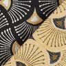 Dekorationstyg Jacquard Små solfjädrar – svart/guld,  thumbnail number 5
