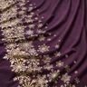 French Terry Sommarsweat isblommor Brodyrtyg | Glitzerpüppi – aubergine/gammalguld,  thumbnail number 2