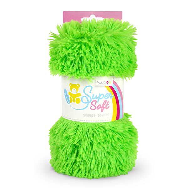 Lurvig plysch SHAGGY [1 M x 0,75 M | lugg: 20 mm]  - neongrön | Kullaloo,  image number 1
