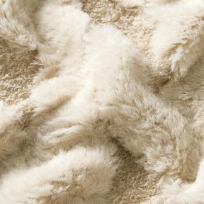 Fuskpäls Bouclétyg romber – sand/natur,  Fuskpäls Bouclétyg romber – sand/natur,