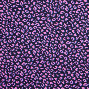 Behandlad bomull Abstrakt Lejon | Poppy Fabrics – nattblå/pink, 