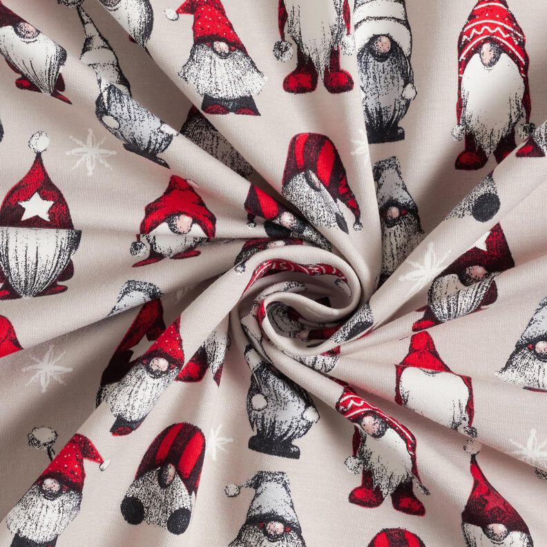 French Terry Sommarsweat Julnissar – ljus gråbrun,  image number 3