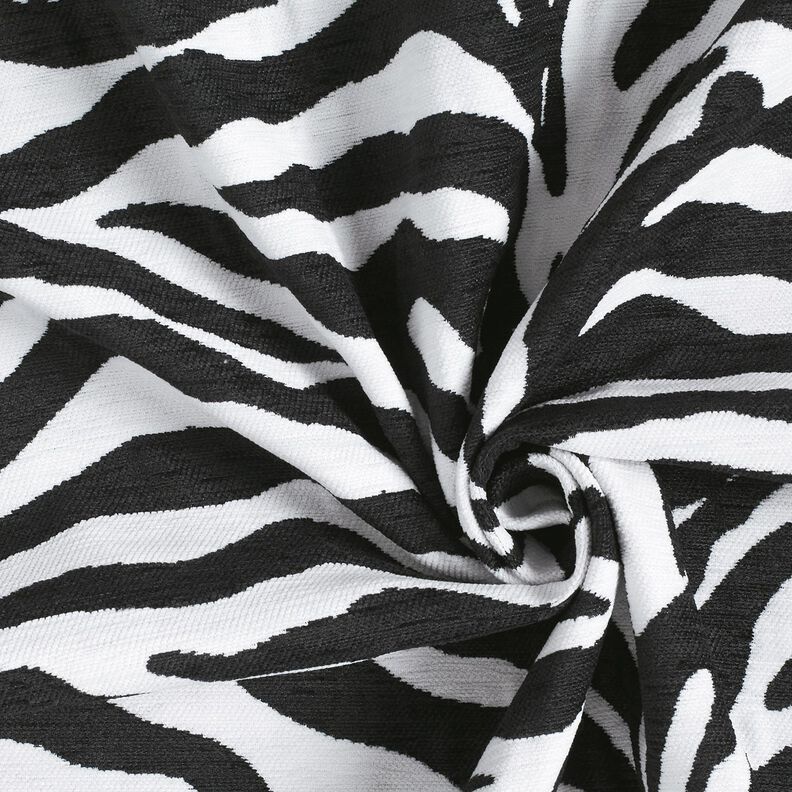 Stoppningstyg Jacquard zebra – vit/svart, image number 3