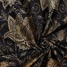 Bomullsjersey gyllene mandalablommor | Glitzerpüppi – svart/guld,  thumbnail number 3