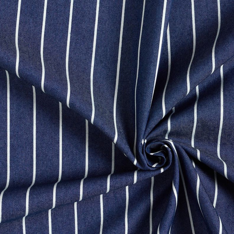 Chambray ränder – marinblått/yllevit,  image number 3