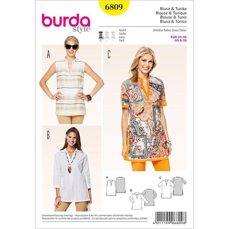 Blus / Tunika, Burda 6809,  image number 1