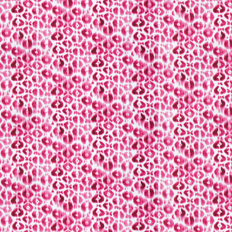 GOTS French Terry Leopardmönster i batik | TCC x LOOKS by Wolfgang Joop – purpur/vit,  image number 1