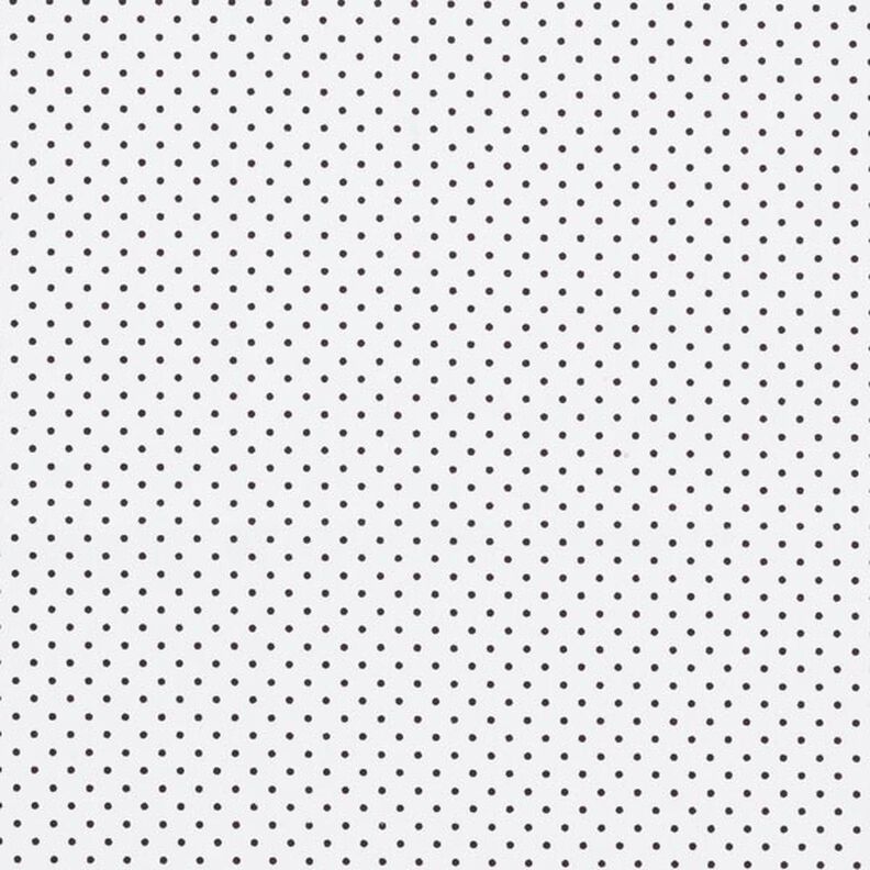 Bomullspoplin Små prickar – vit/svart,  image number 1