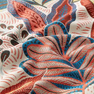 Dekorationstyg Jacquard tropiska blad, 