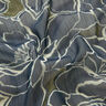 Crepe-chiffong stora blommor – marinblått/khaki,  thumbnail number 3