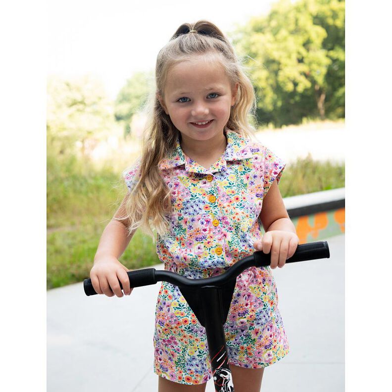 Bomullsjersey blomsterhav Digitaltryck | Poppy Fabrics – elfenbensvit/färgglad,  image number 6