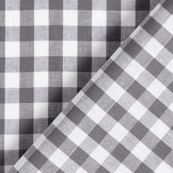 Bomullstyg Vichy - 1 cm – grått, image number 3