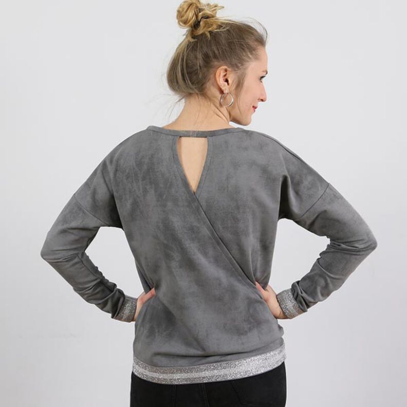 FRAU VEGA - ledig pullover med omlottlook på ryggdelen, Studio Schnittreif | XS - XXL,  image number 6
