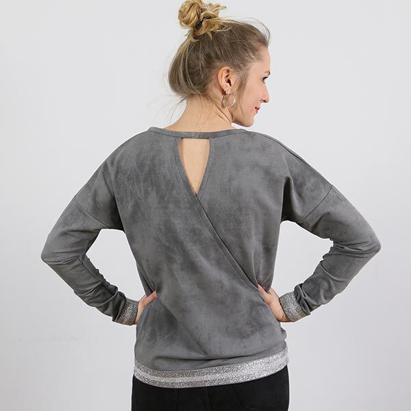 FRAU VEGA - ledig pullover med omlottlook på ryggdelen, Studio Schnittreif  | XS -  XXL,  image number 6