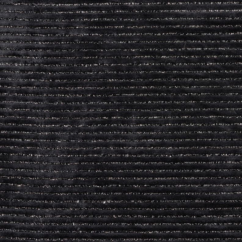 Plyschtyg glitterränder – svart/silvermetallic, image number 1