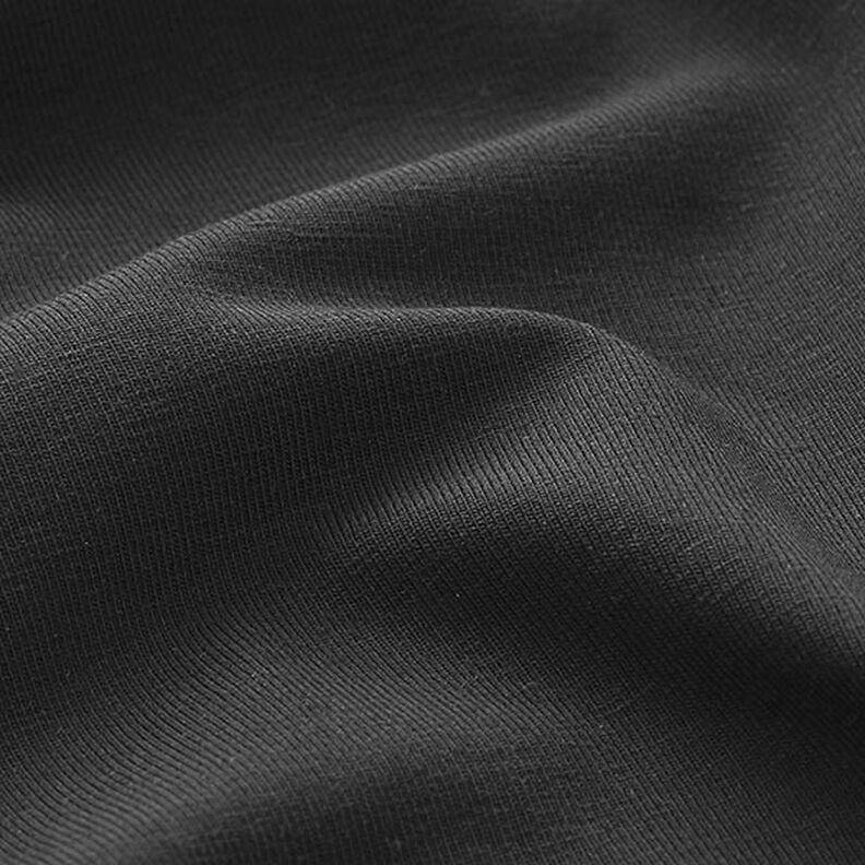 Bomullsjersey medium enfärgad – svart,  image number 4