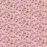 Bomullspoplin millefleur – vit/rosa,  thumbnail number 1