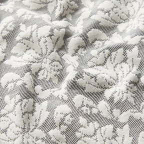 Jacquardjersey ornament – ljusgrått/vit, 