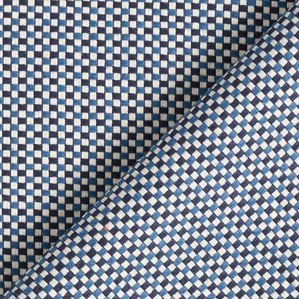 Dekorationstyg Jacquard Struktur Enfärgat – blå,  image number 4