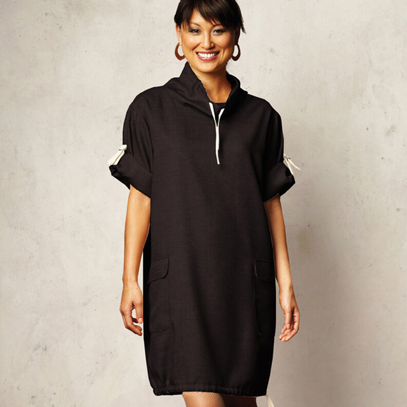 L&auml;tt french terry enf&auml;rgad &ndash; svart,  image number 9