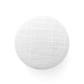 Klädd knapp, Linne Medium – vit, 