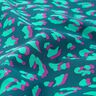 Behandlad bomull Abstrakt Lejon | Poppy Fabrics – petrol/lila,  thumbnail number 2
